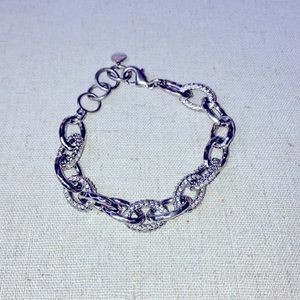 Stella & Dot silver chain link bracelet